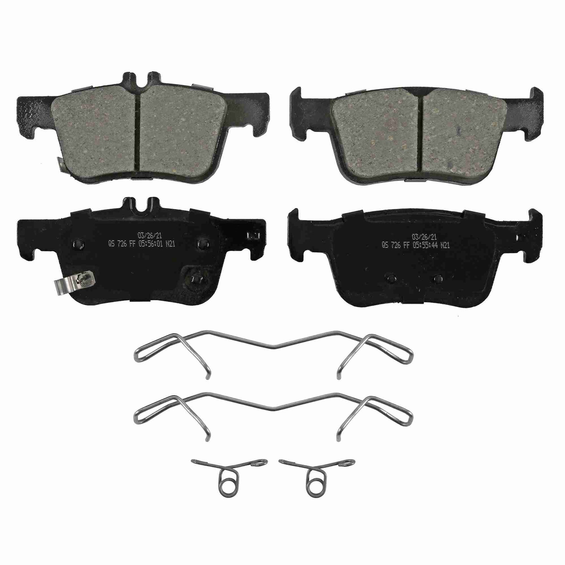 Top View of Rear Disc Brake Pad Set WAGNER BRAKES ZD2102