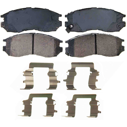 Top View of Front Disc Brake Pad Set WAGNER BRAKES ZD484