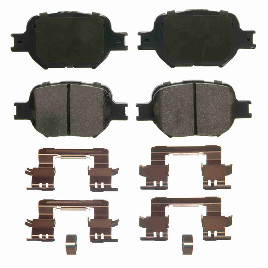 Top View of Front Disc Brake Pad Set WAGNER BRAKES ZD817