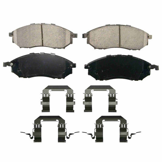 Top View of Front Disc Brake Pad Set WAGNER BRAKES ZD888A