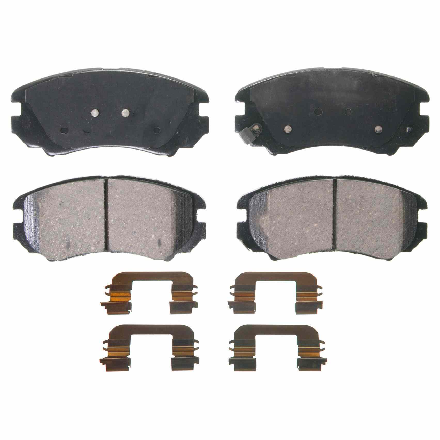 Top View of Front Disc Brake Pad Set WAGNER BRAKES ZD924