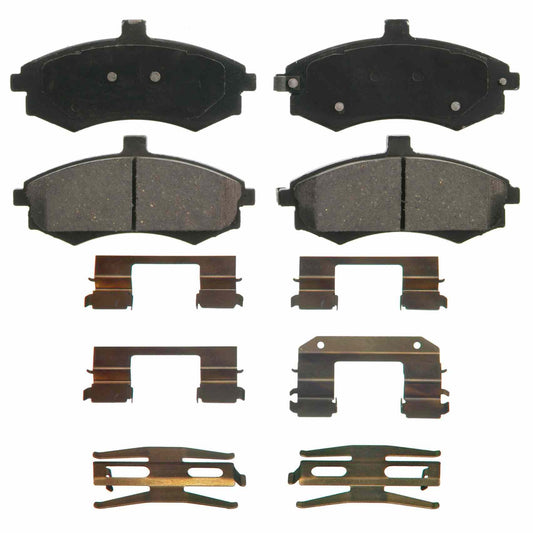 Top View of Front Disc Brake Pad Set WAGNER BRAKES ZD941