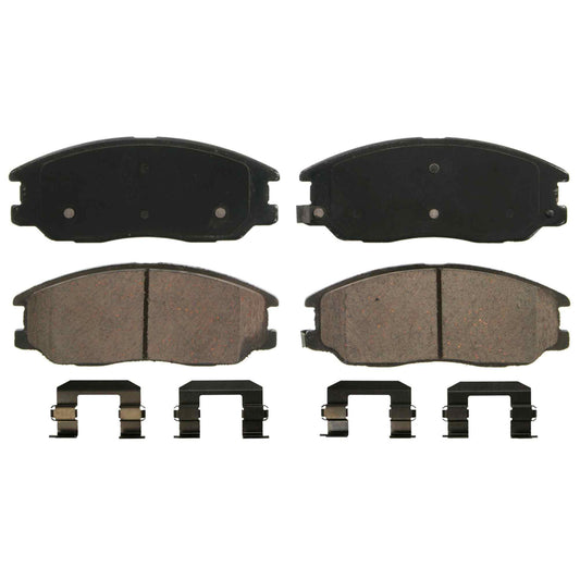 Top View of Front Disc Brake Pad Set WAGNER BRAKES ZD955