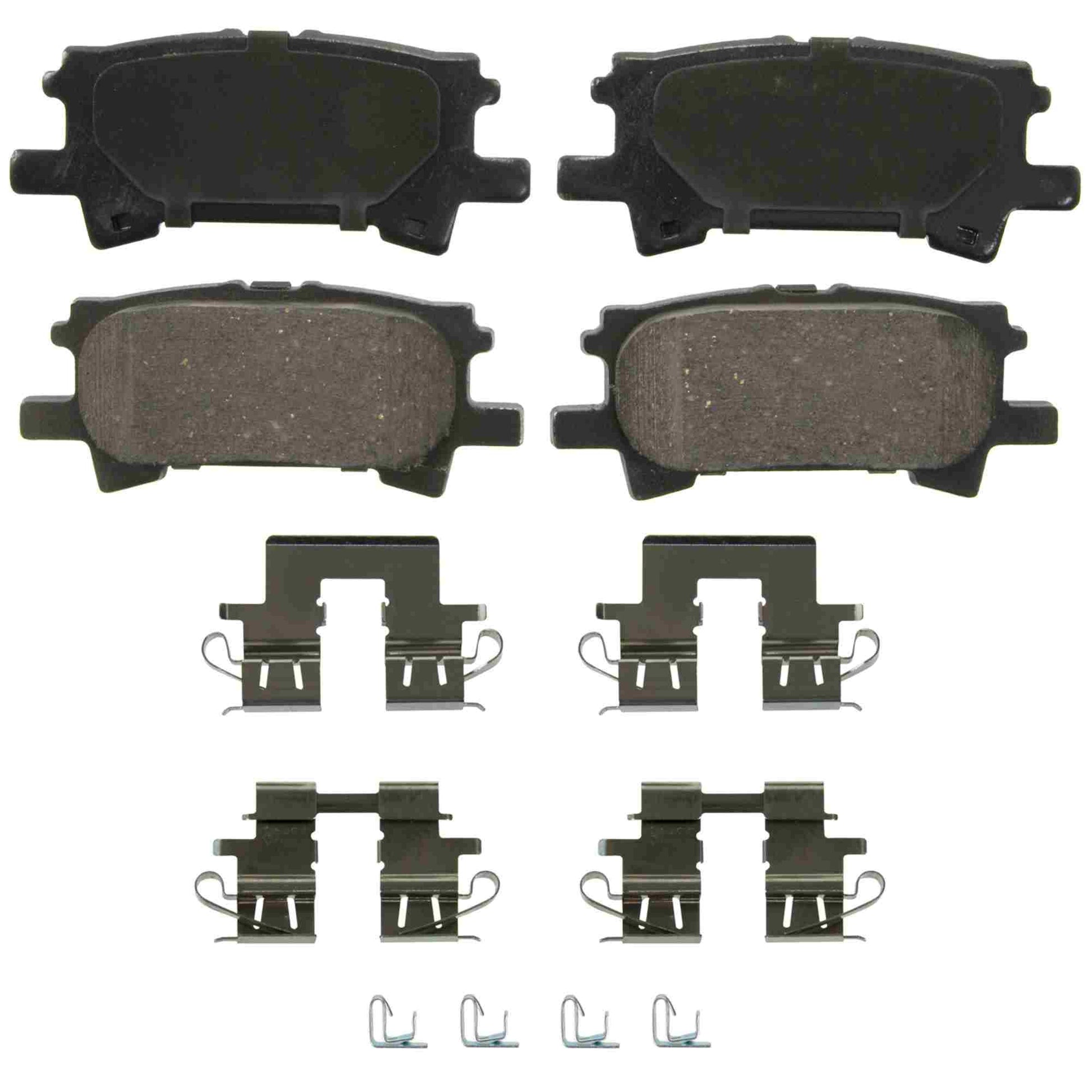 Top View of Rear Disc Brake Pad Set WAGNER BRAKES ZD996