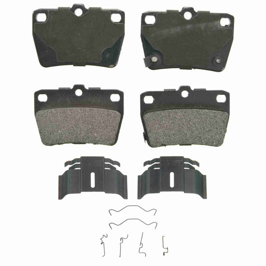 Top View of Rear Disc Brake Pad Set WAGNER BRAKES ZX1051