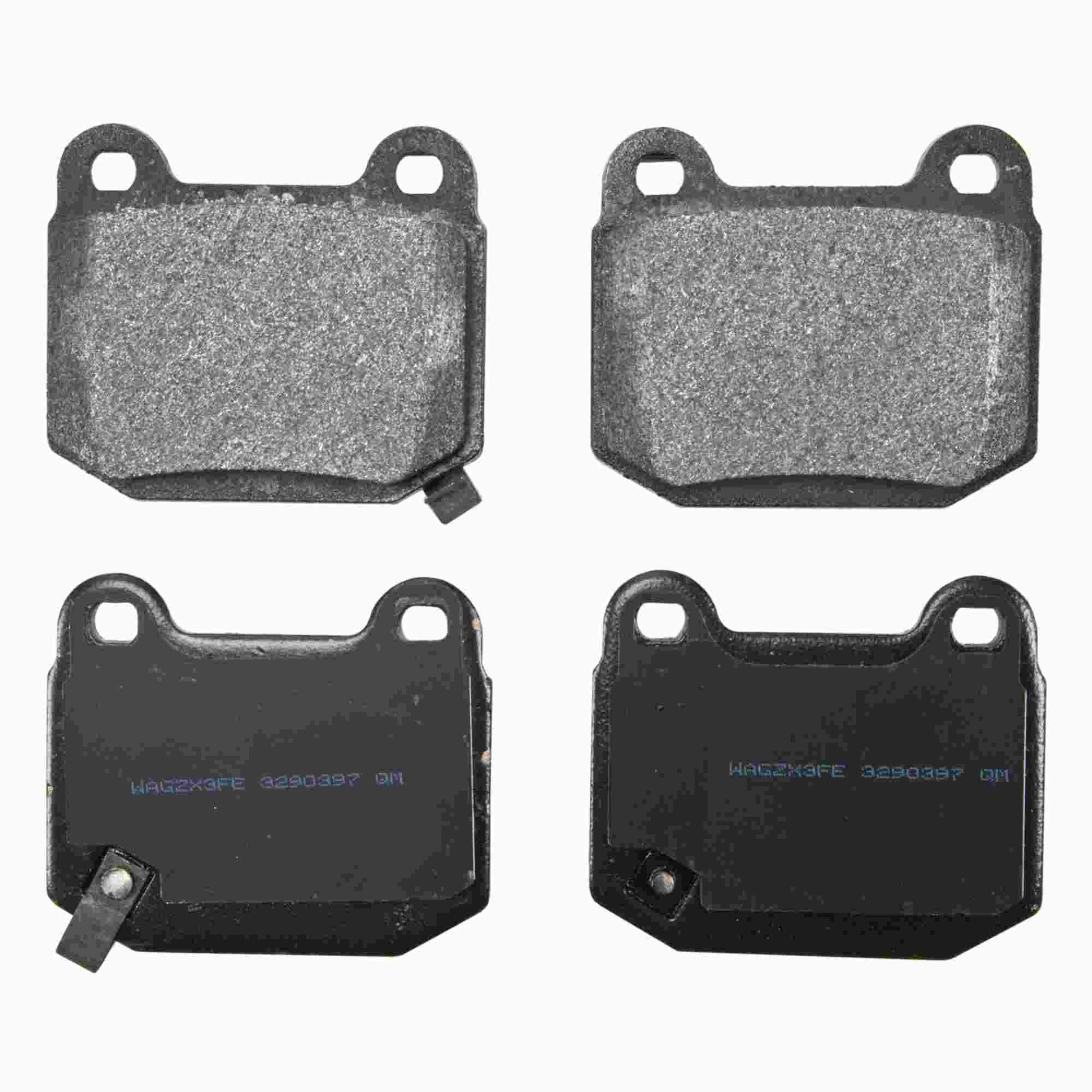 Top View of Rear Disc Brake Pad Set WAGNER BRAKES ZX961