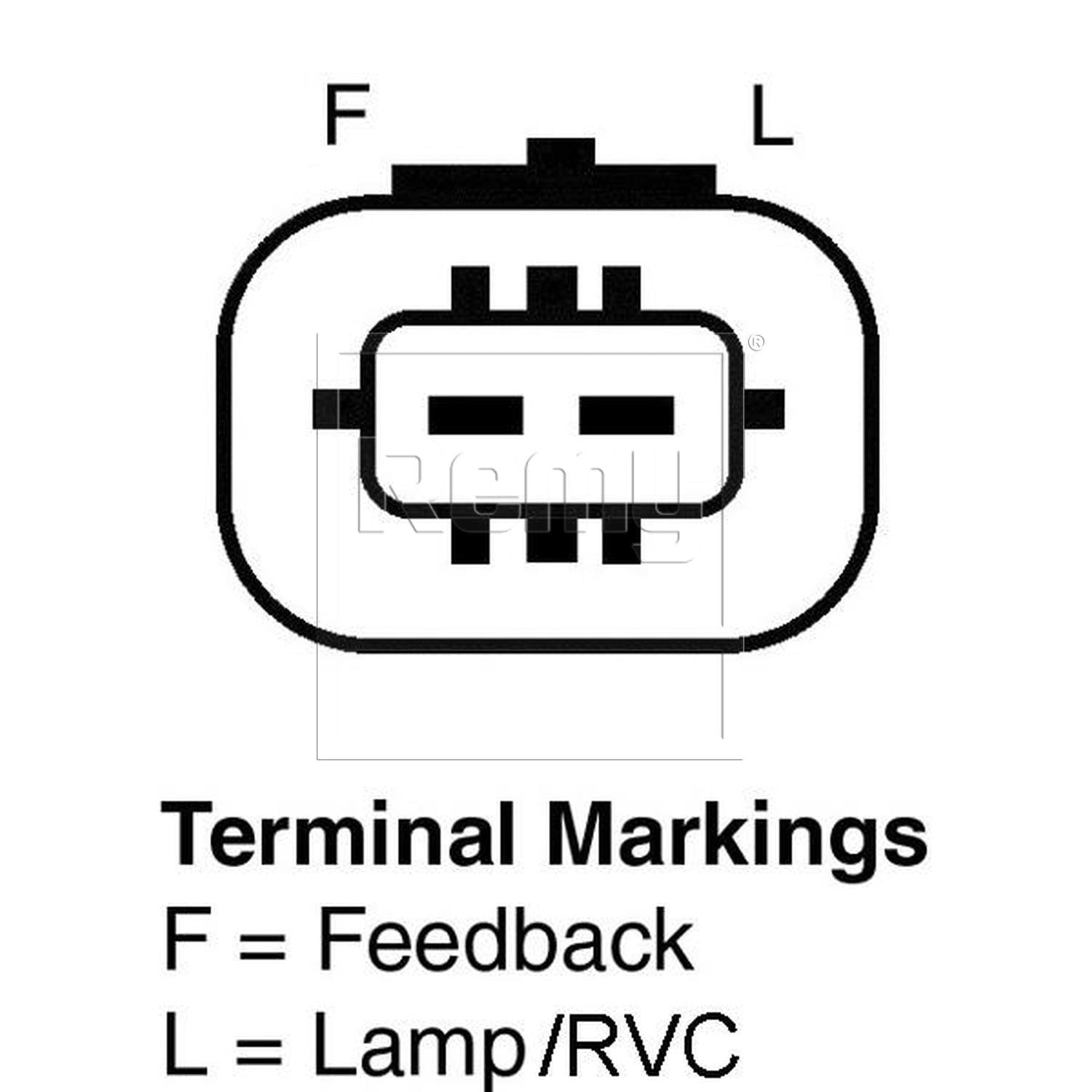 Connector View of Alternator REMY 91618