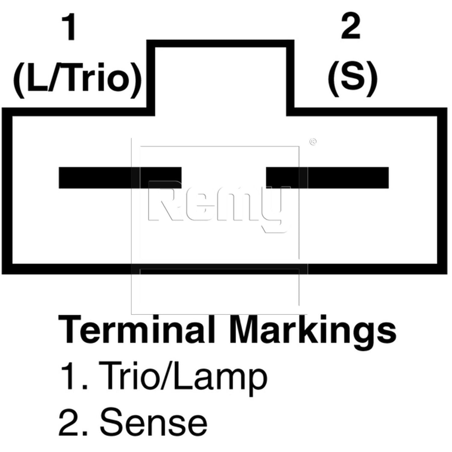 Connector View of Alternator REMY 91751