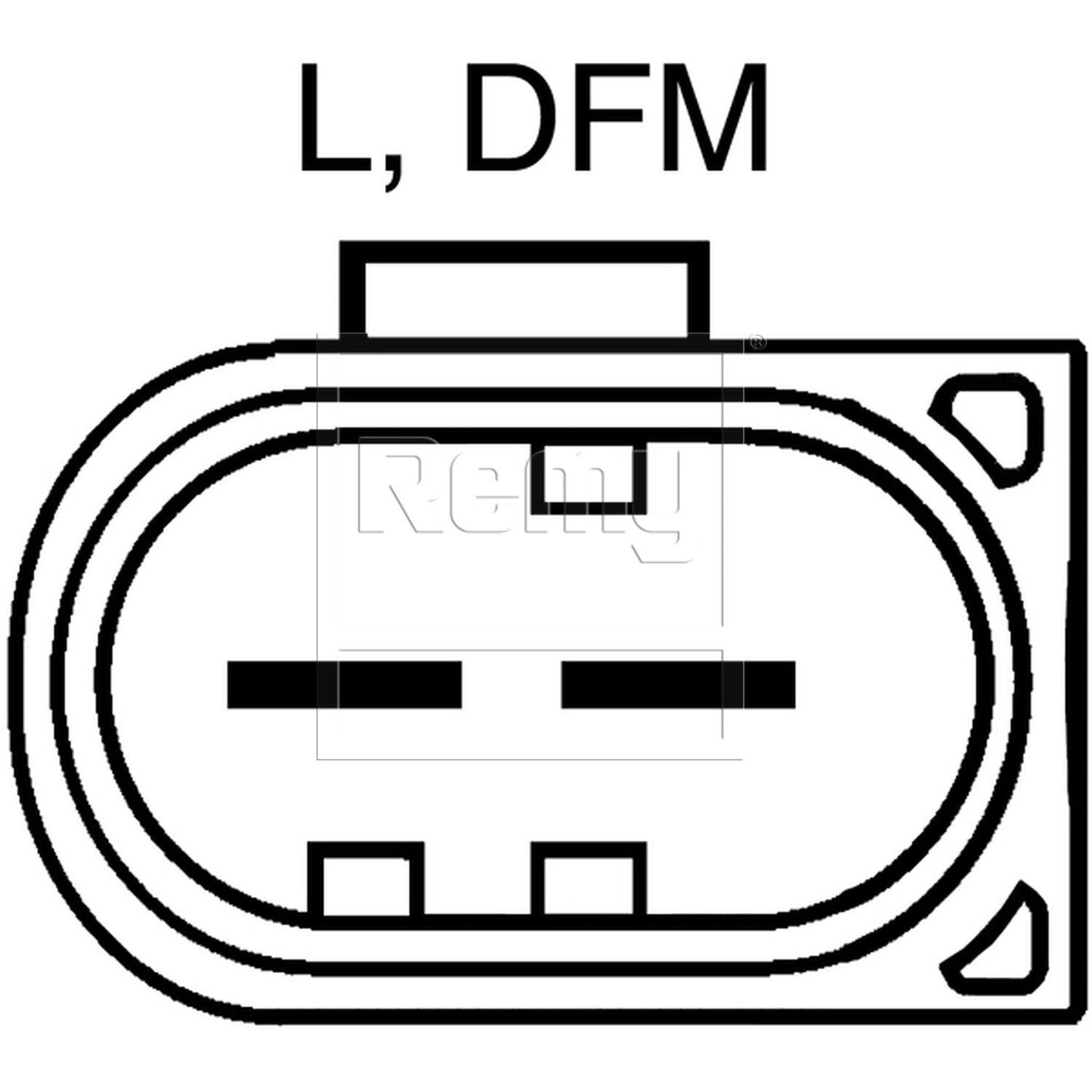 Connector View of Alternator REMY 94266