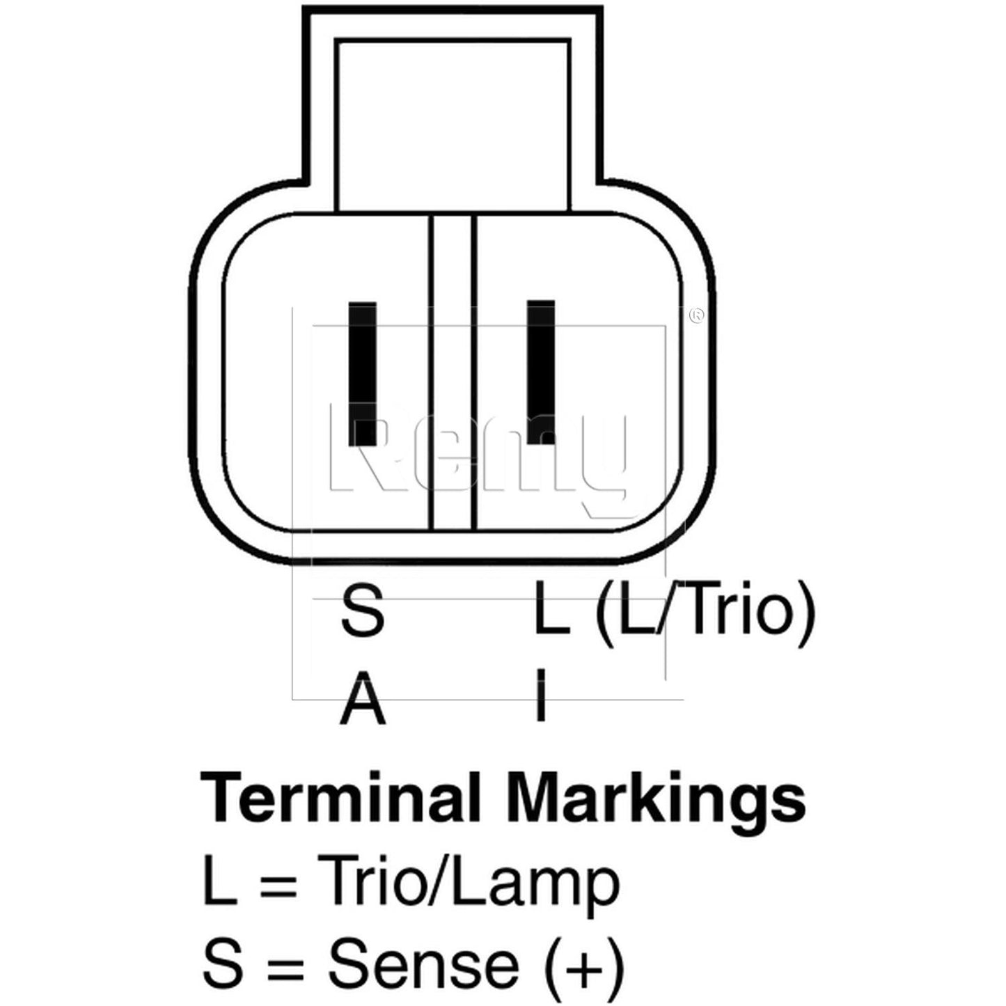 Connector View of Alternator REMY 94729