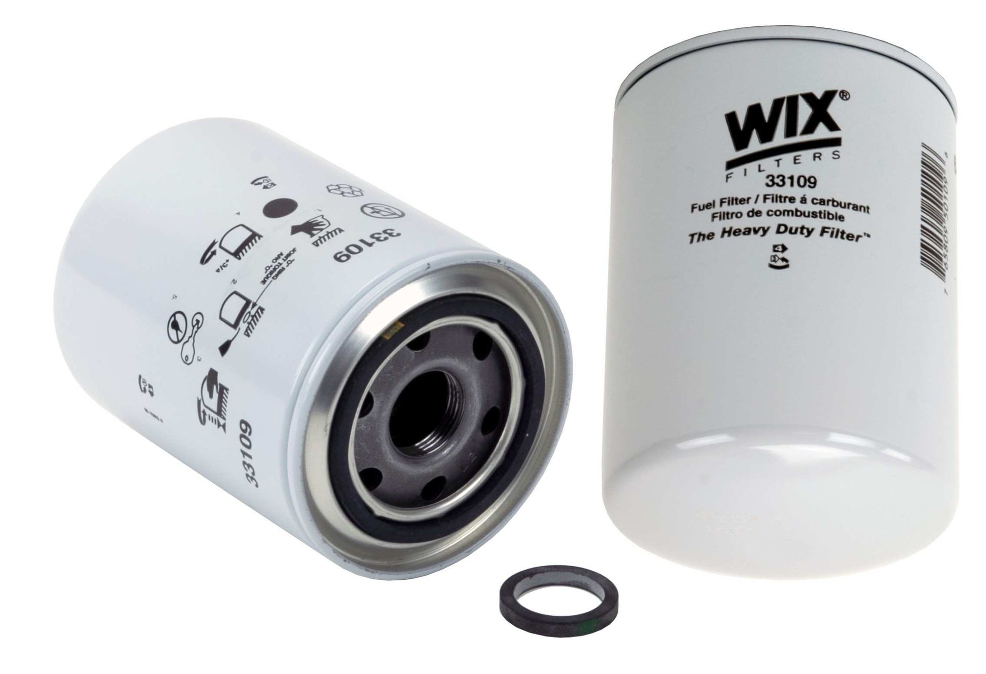 Front View of Fuel Filter WIX 33109