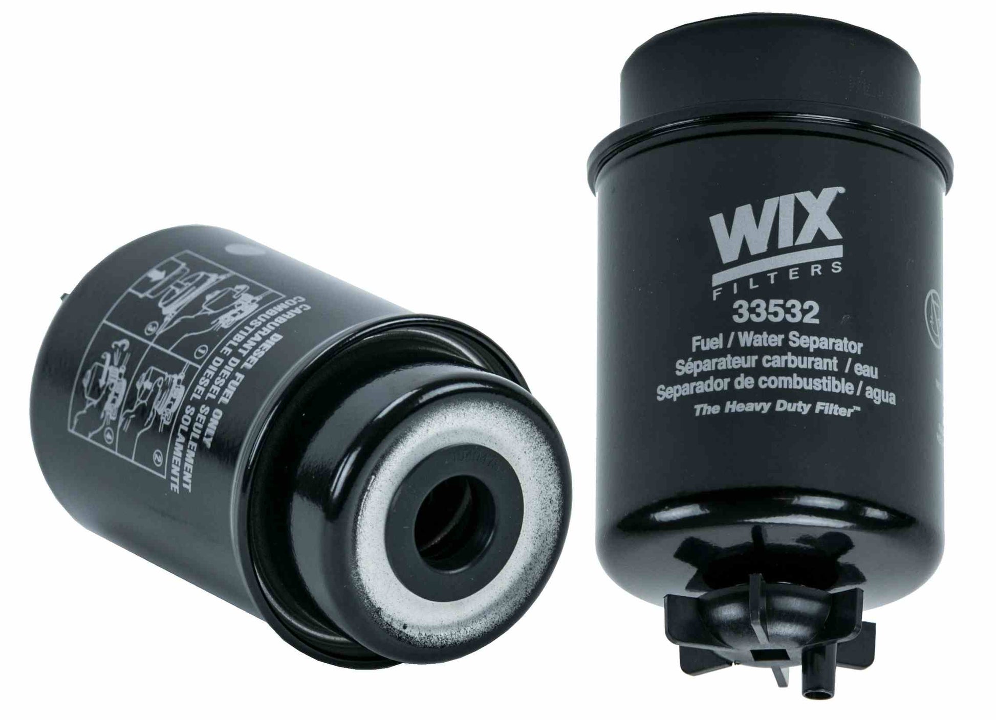 Front View of Fuel Water Separator Filter WIX 33532