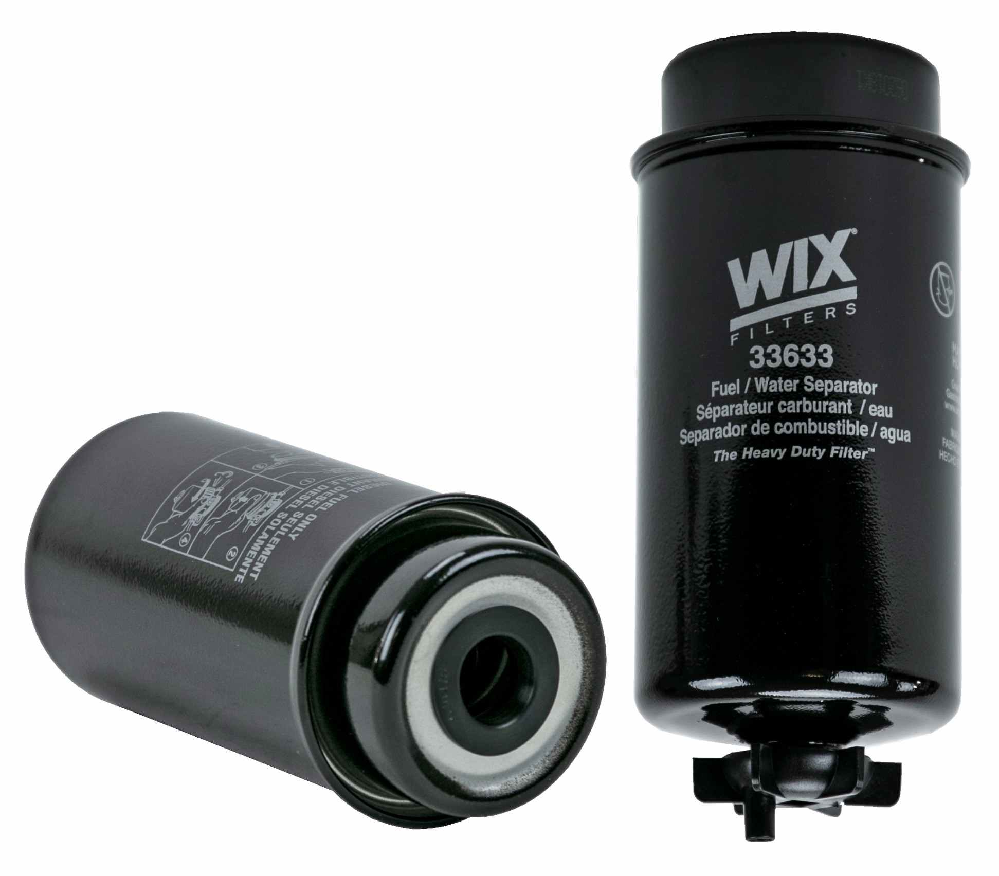 Front View of Fuel Water Separator Filter WIX 33633