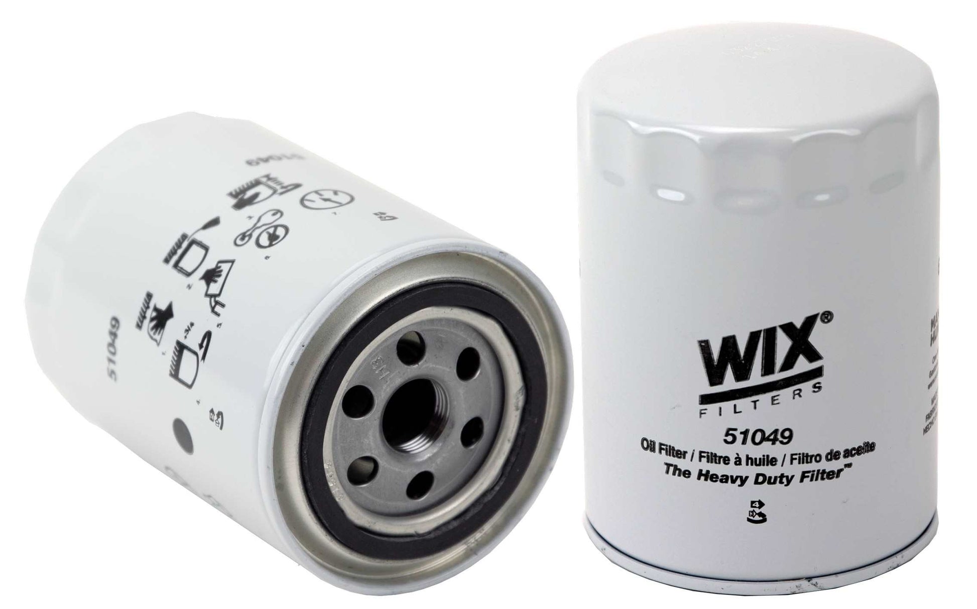 Front View of Engine Oil Filter WIX 51049