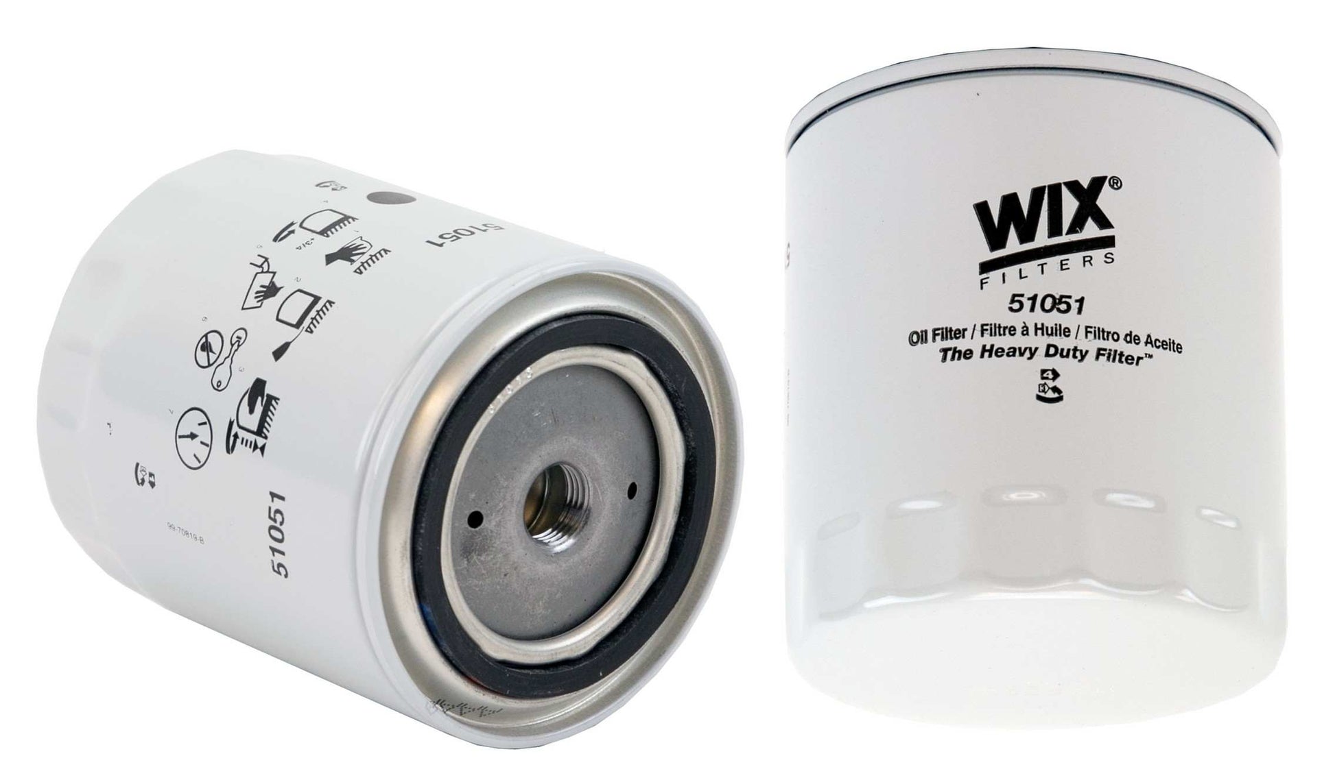 Front View of Engine Oil Filter WIX 51051