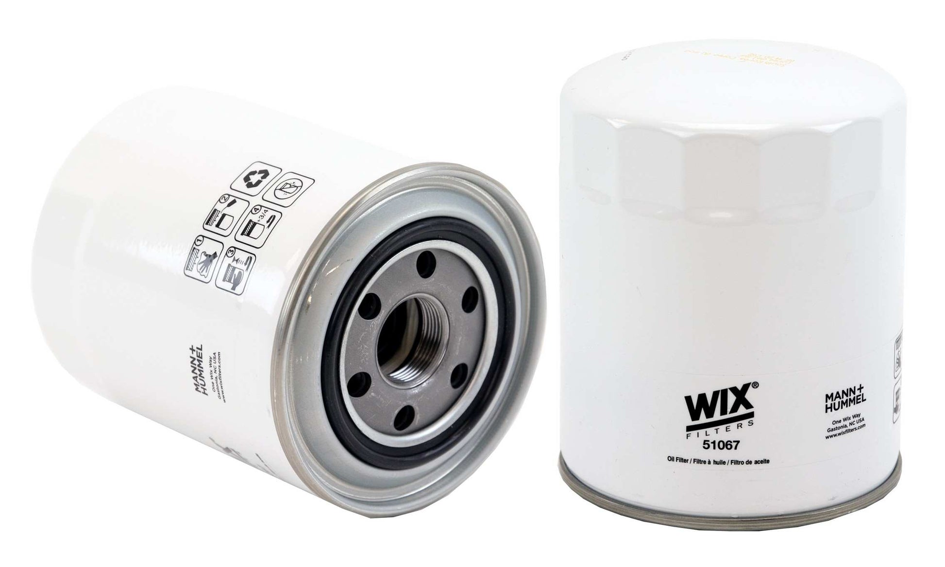 Front View of Engine Oil Filter WIX 51067