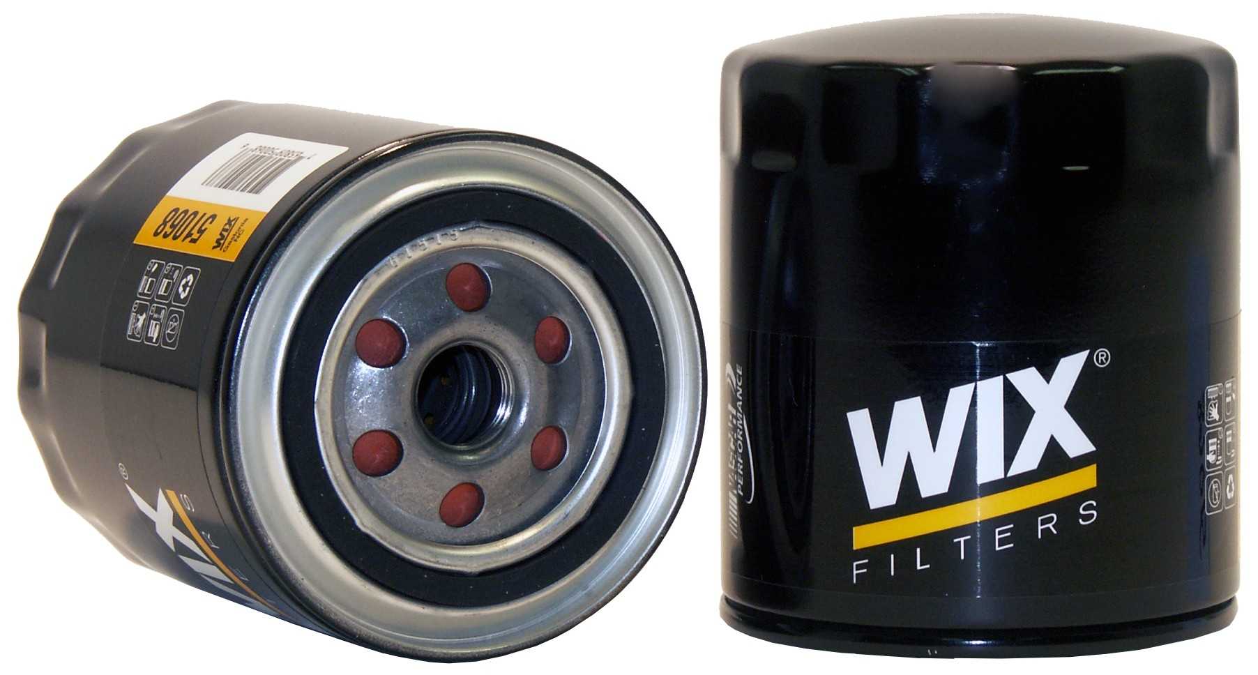 Front View of Engine Oil Filter WIX 51068