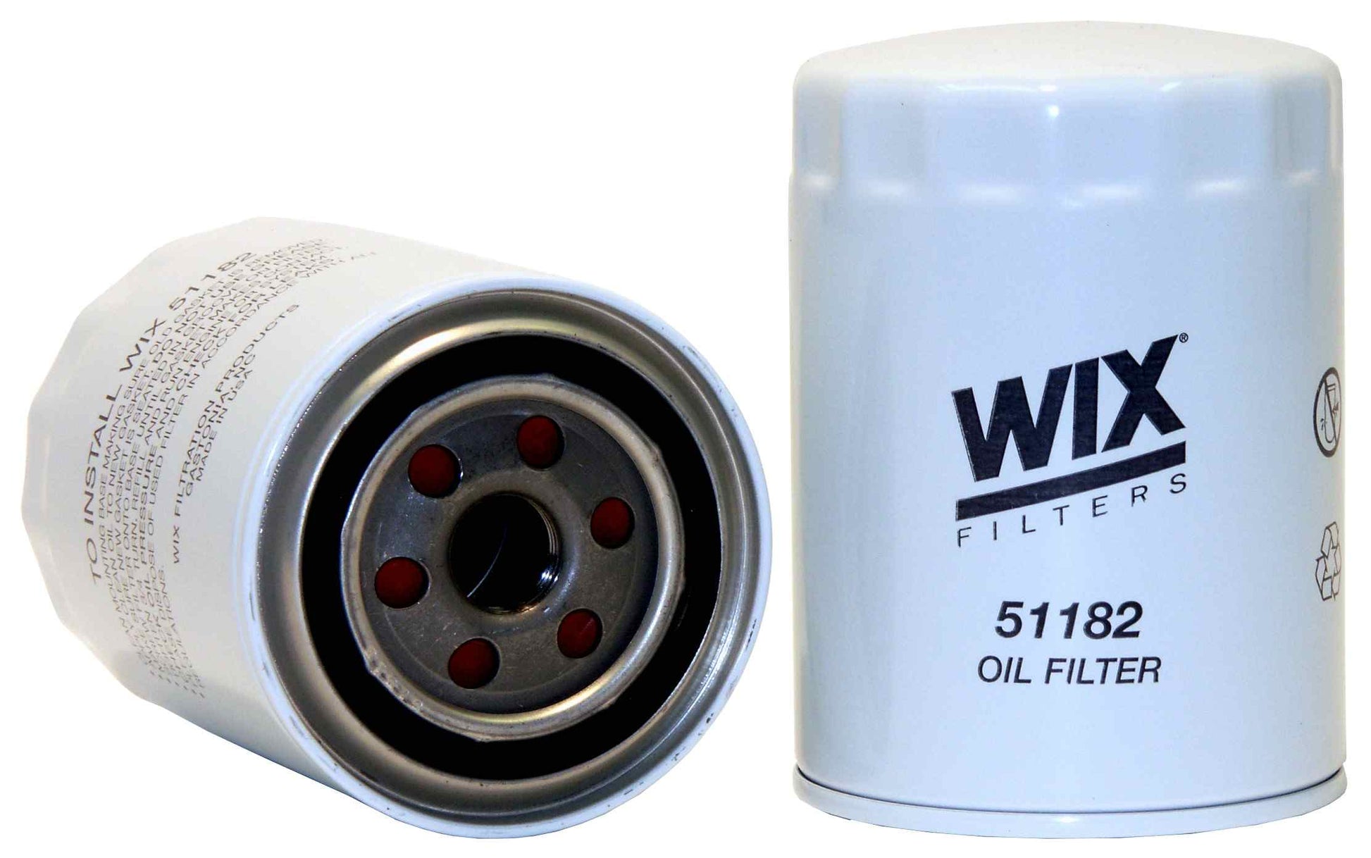 Front View of Engine Oil Filter WIX 51182