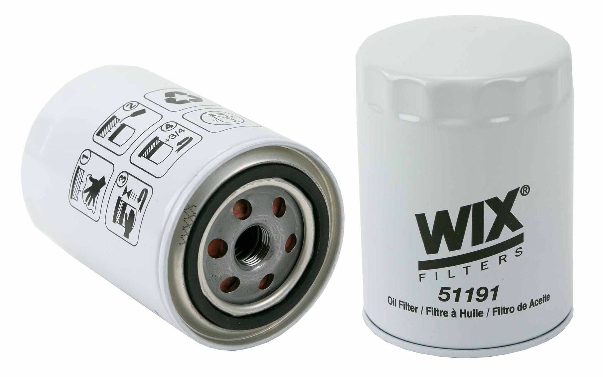 Front View of Engine Oil Filter WIX 51191