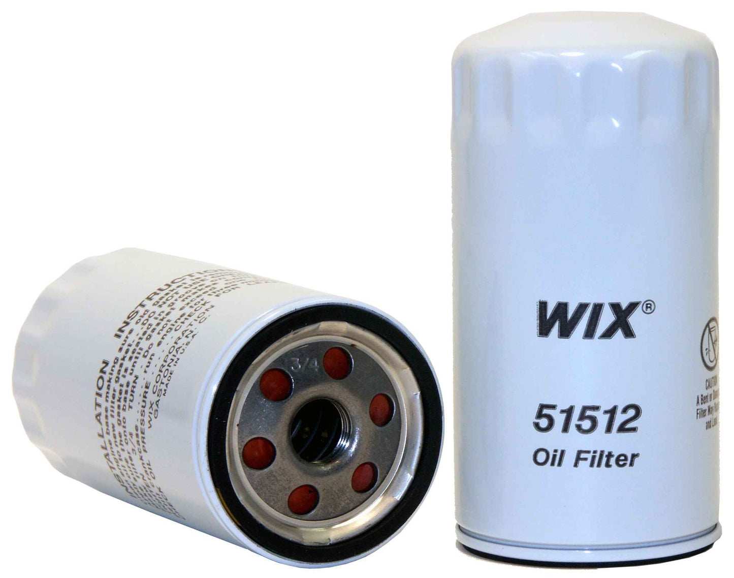 Front View of Engine Oil Filter WIX 51512