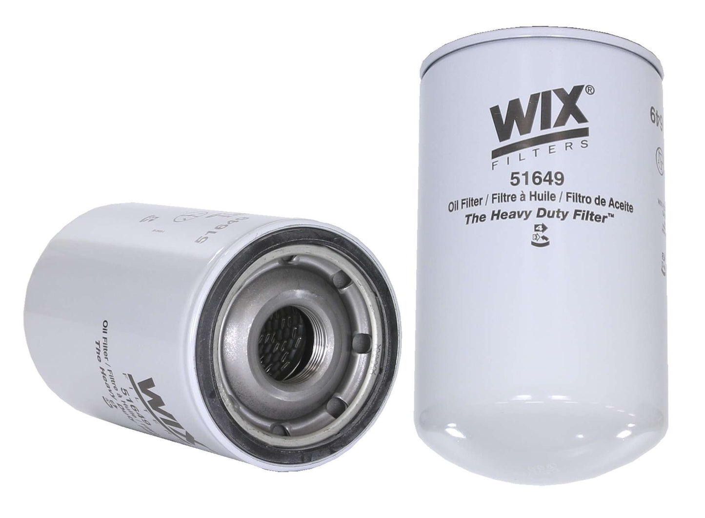 Front View of Engine Oil Filter WIX 51649