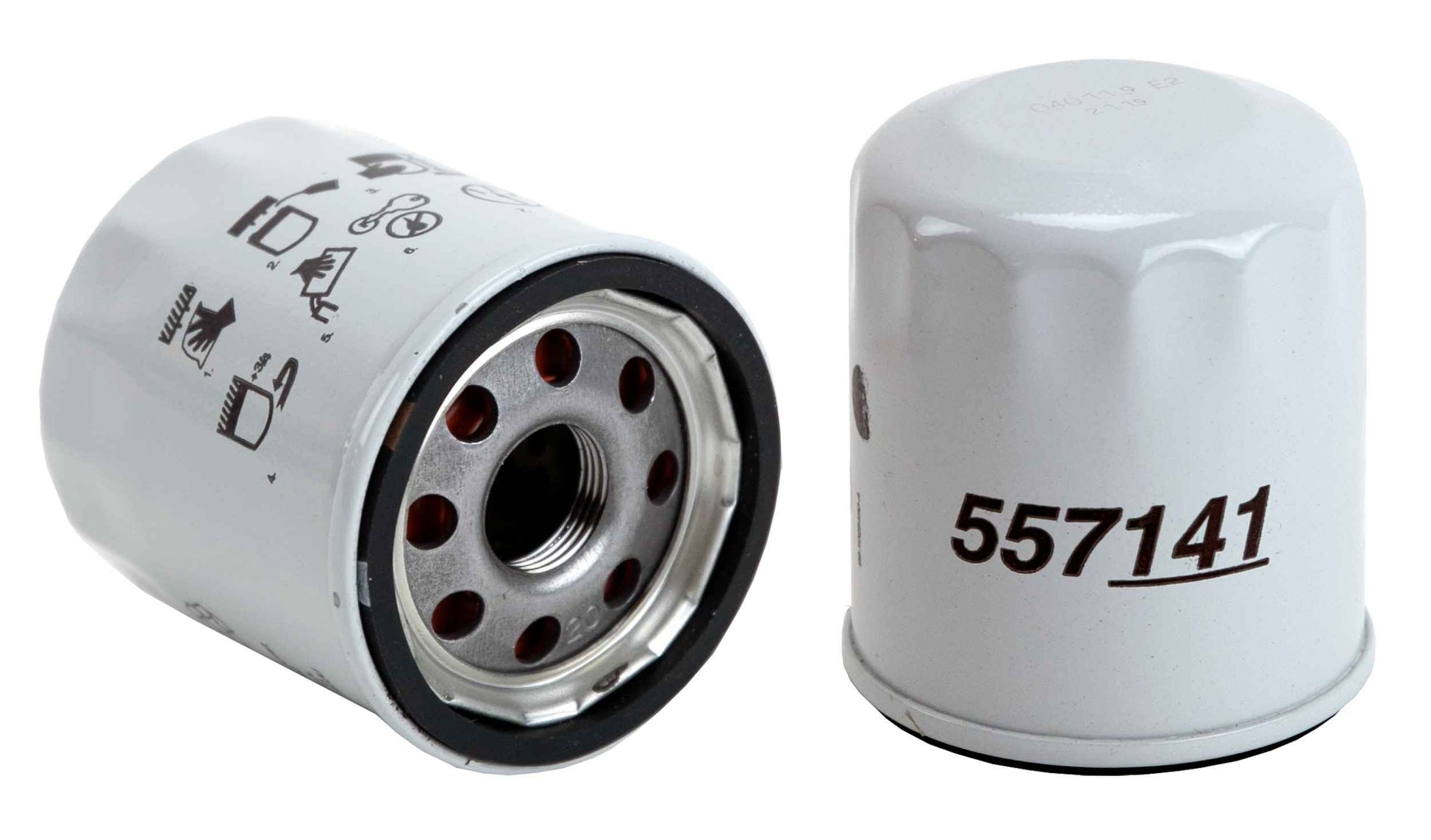 Front View of Engine Oil Filter WIX 57141