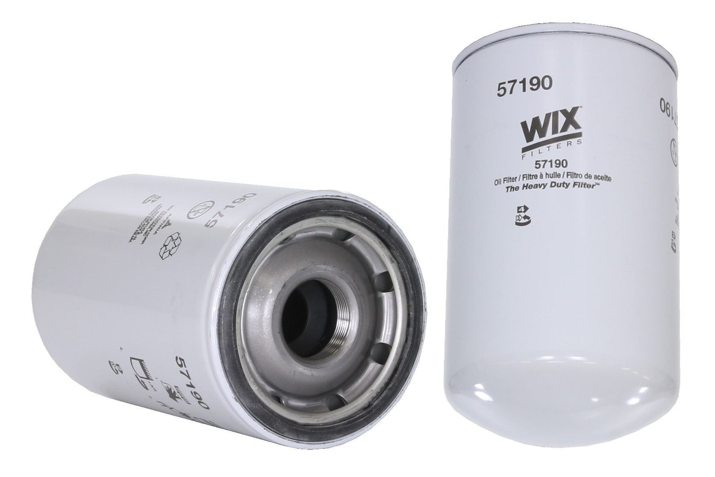 Front View of Engine Oil Filter WIX 57190