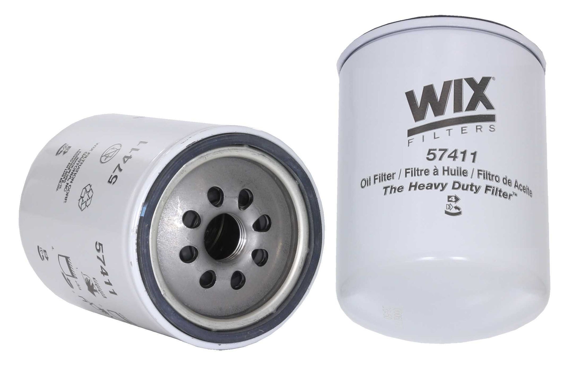 Front View of Engine Oil Filter WIX 57411