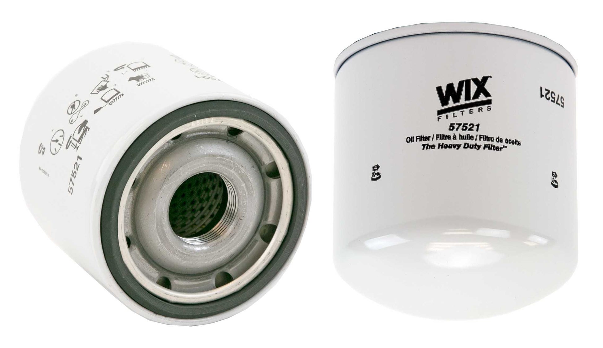 Front View of Engine Oil Filter WIX 57521