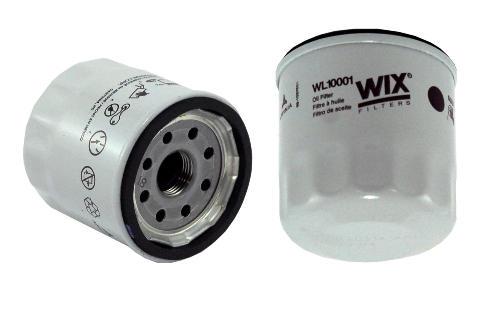 Front View of Engine Oil Filter WIX WL10001