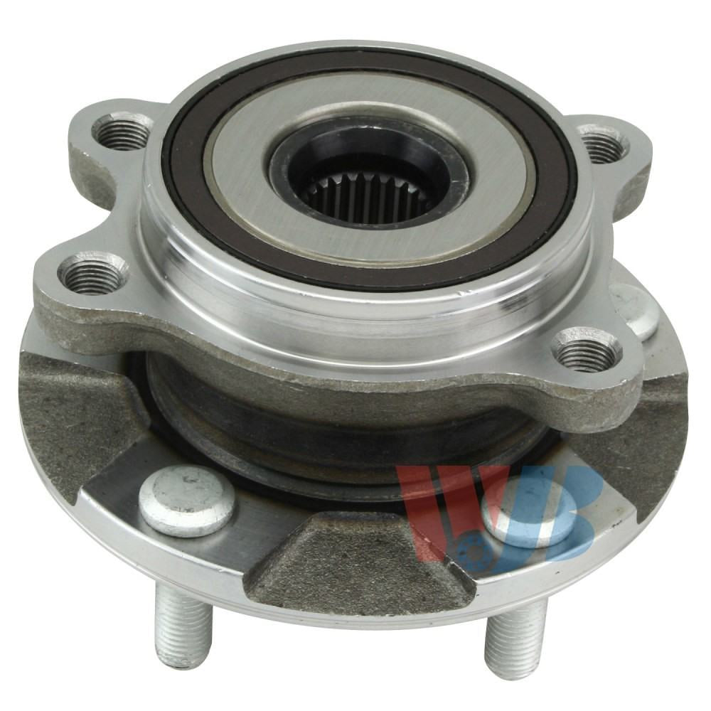 Front View of Front Wheel Bearing and Hub Assembly WJB WA513257