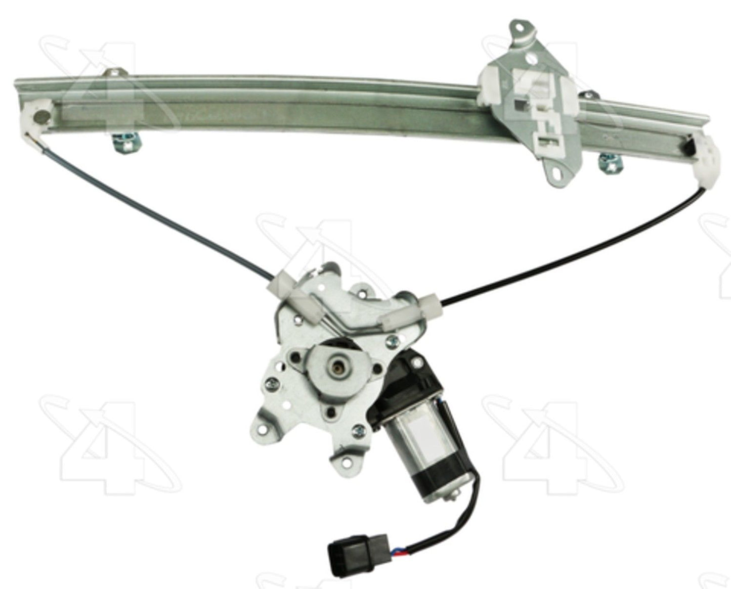 Angle View of Front Left Power Window Motor and Regulator Assembly ACI 389407