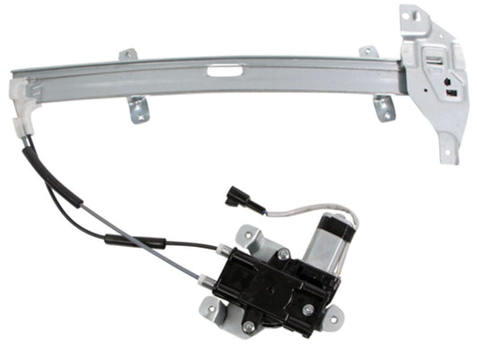 Angle View of Front Left Power Window Motor and Regulator Assembly ACI 82108