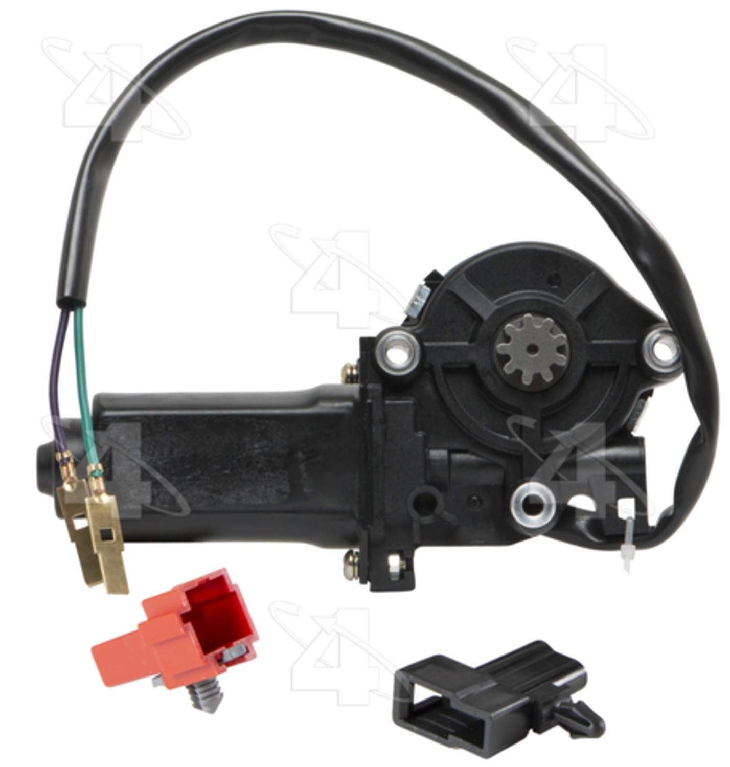 Angle View of Front Left Power Window Motor ACI 86560