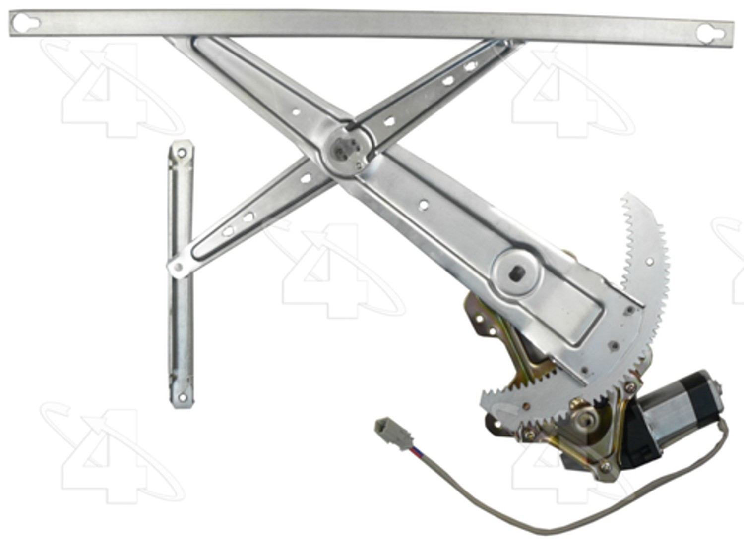 Angle View of Front Right Power Window Motor and Regulator Assembly ACI 88147