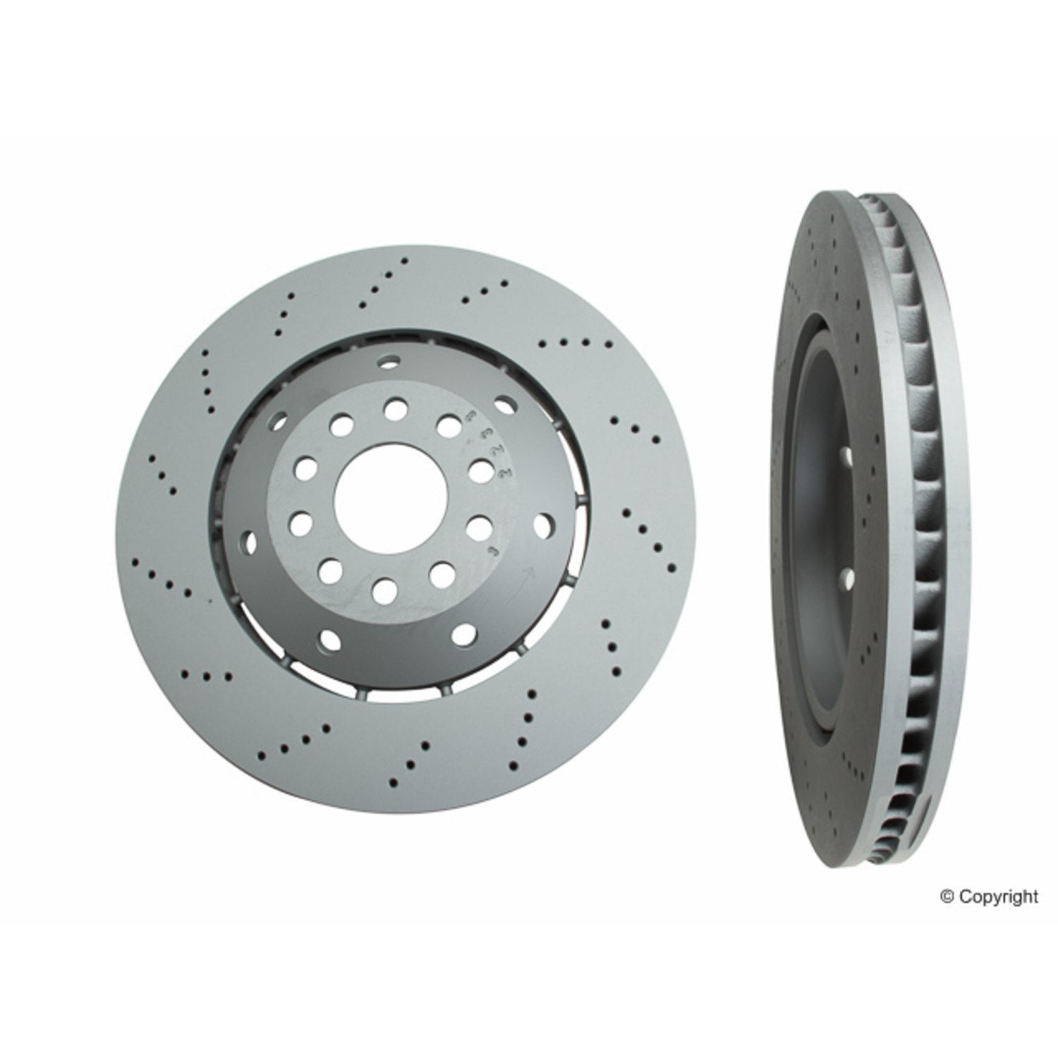 Front View of Disc Brake Rotor ZIMMERMANN 100333970