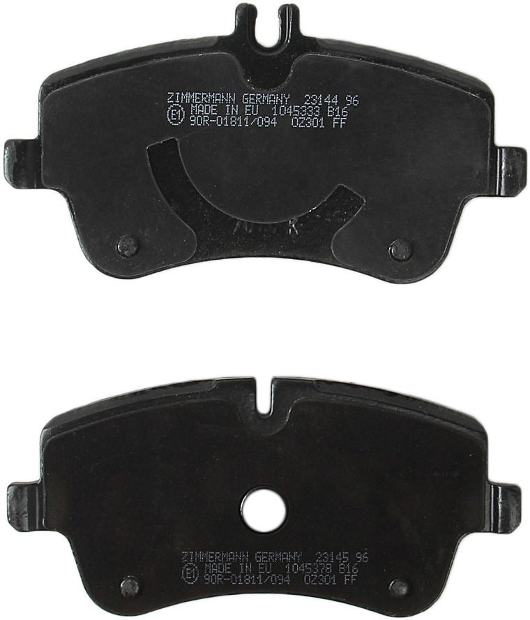 Back View of Front Disc Brake Pad Set ZIMMERMANN 23144.195.1