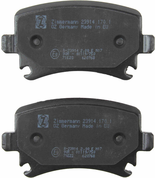 Back View of Disc Brake Pad Set ZIMMERMANN 239141701