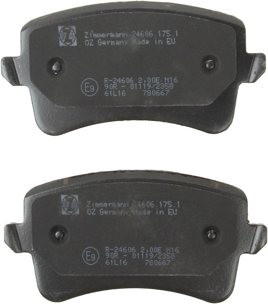 Back View of Disc Brake Pad Set ZIMMERMANN 246061753