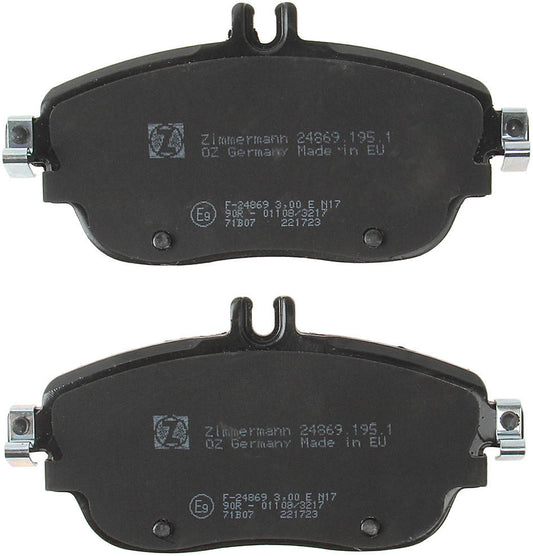 Back View of Front Disc Brake Pad Set ZIMMERMANN 24869.195.1