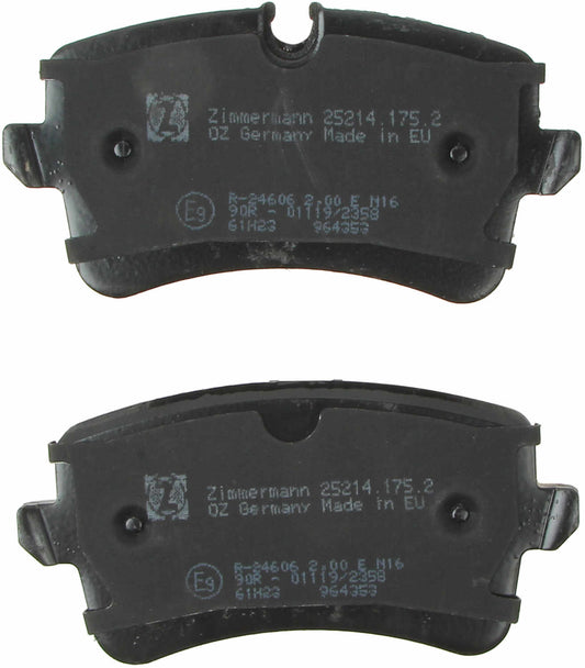 Back View of Disc Brake Pad Set ZIMMERMANN 252141752