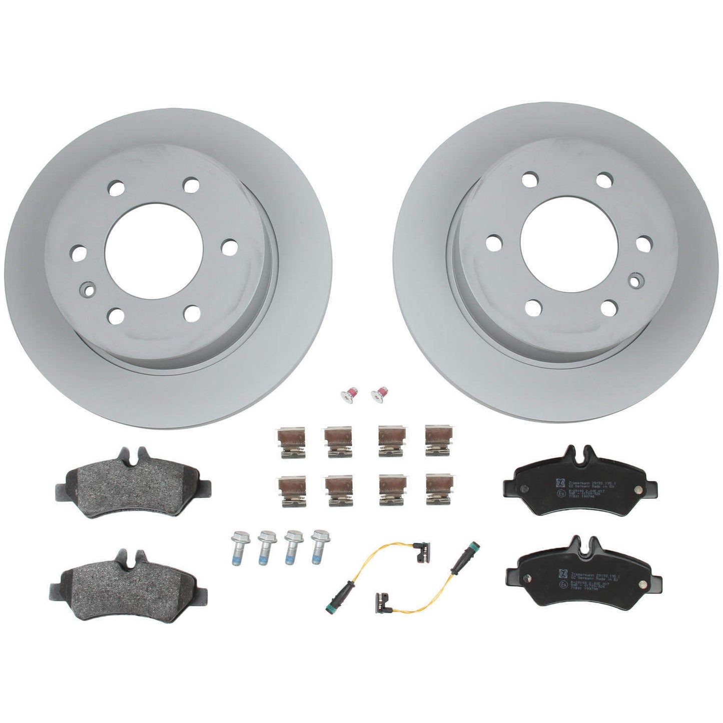 Front View of Rear Disc Brake Rotor Set ZIMMERMANN 640.4312.00