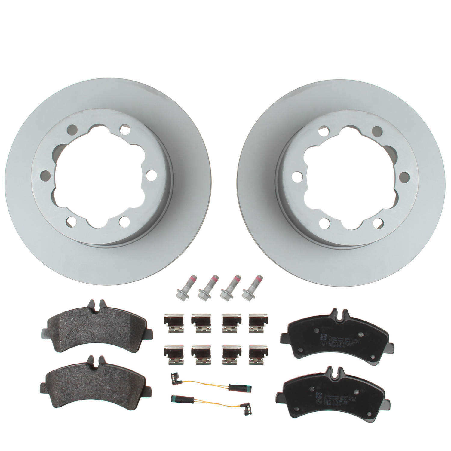 Front View of Rear Disc Brake Rotor Set ZIMMERMANN 640.4313.00