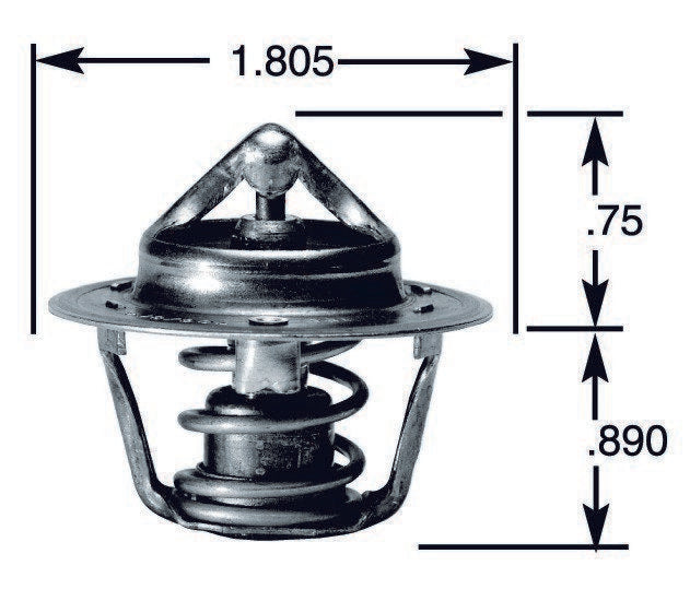 Back View of Engine Coolant Thermostat GATES 33849