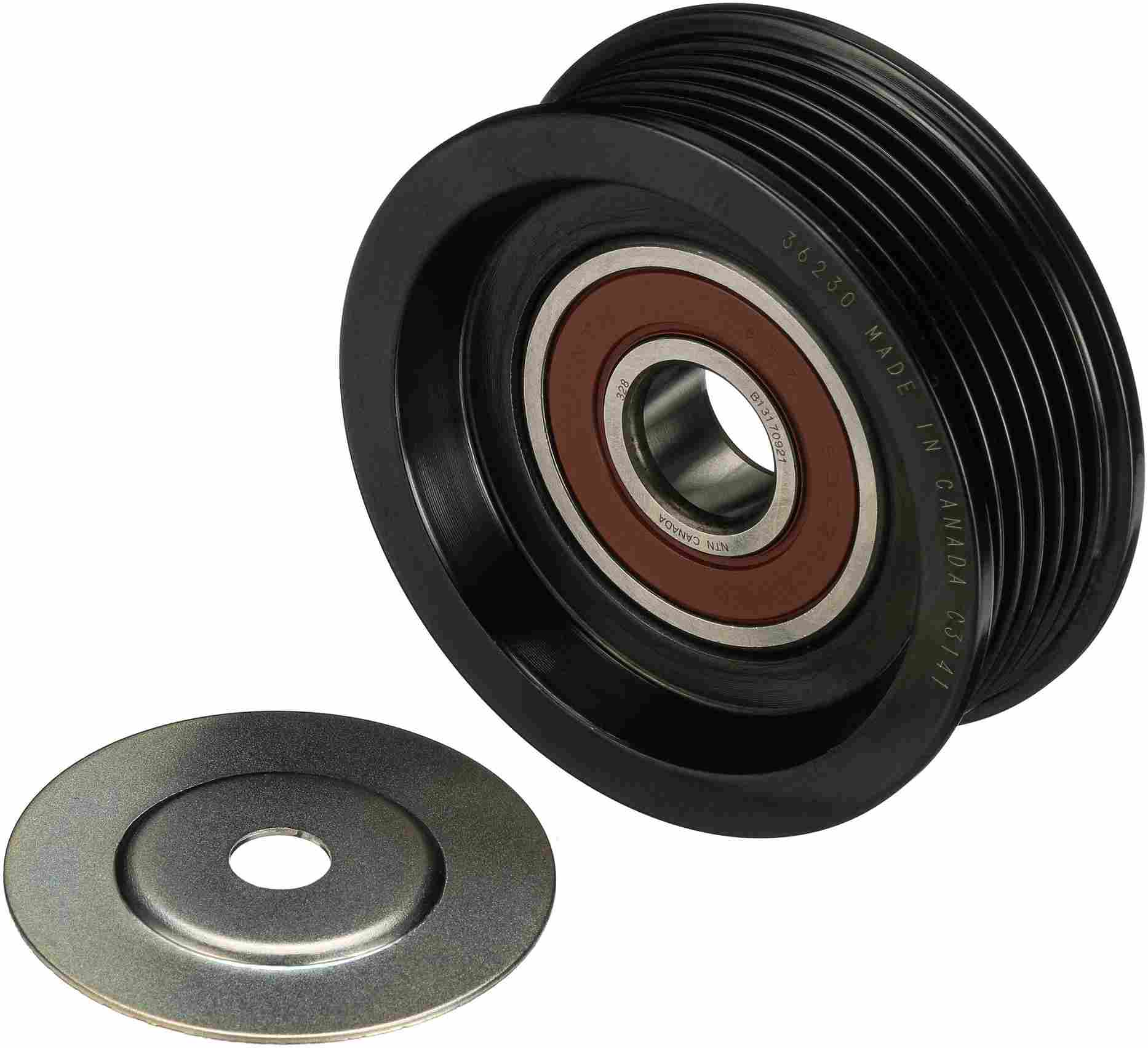 Angle View of Accessory Drive Belt Idler Pulley GATES 36230