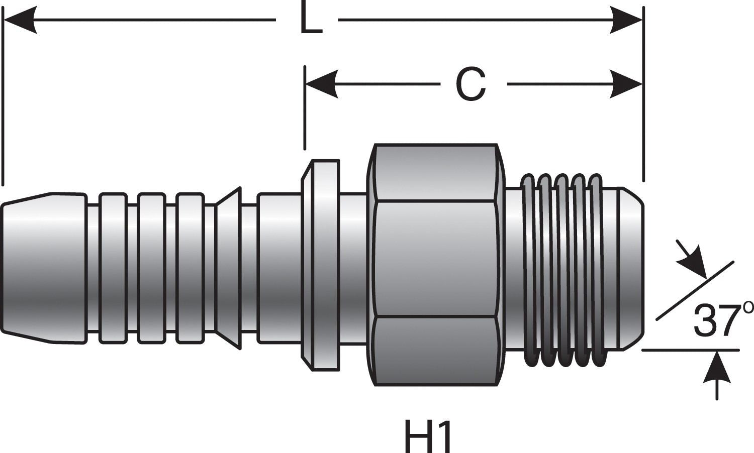 Top View of Adapter GATES G20165-1216