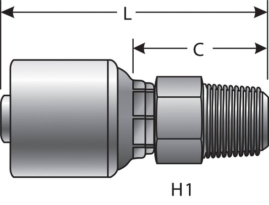 Top View of Adapter GATES G25100-0404