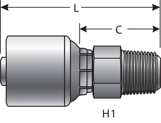 Top View of Adapter GATES G25100-0806