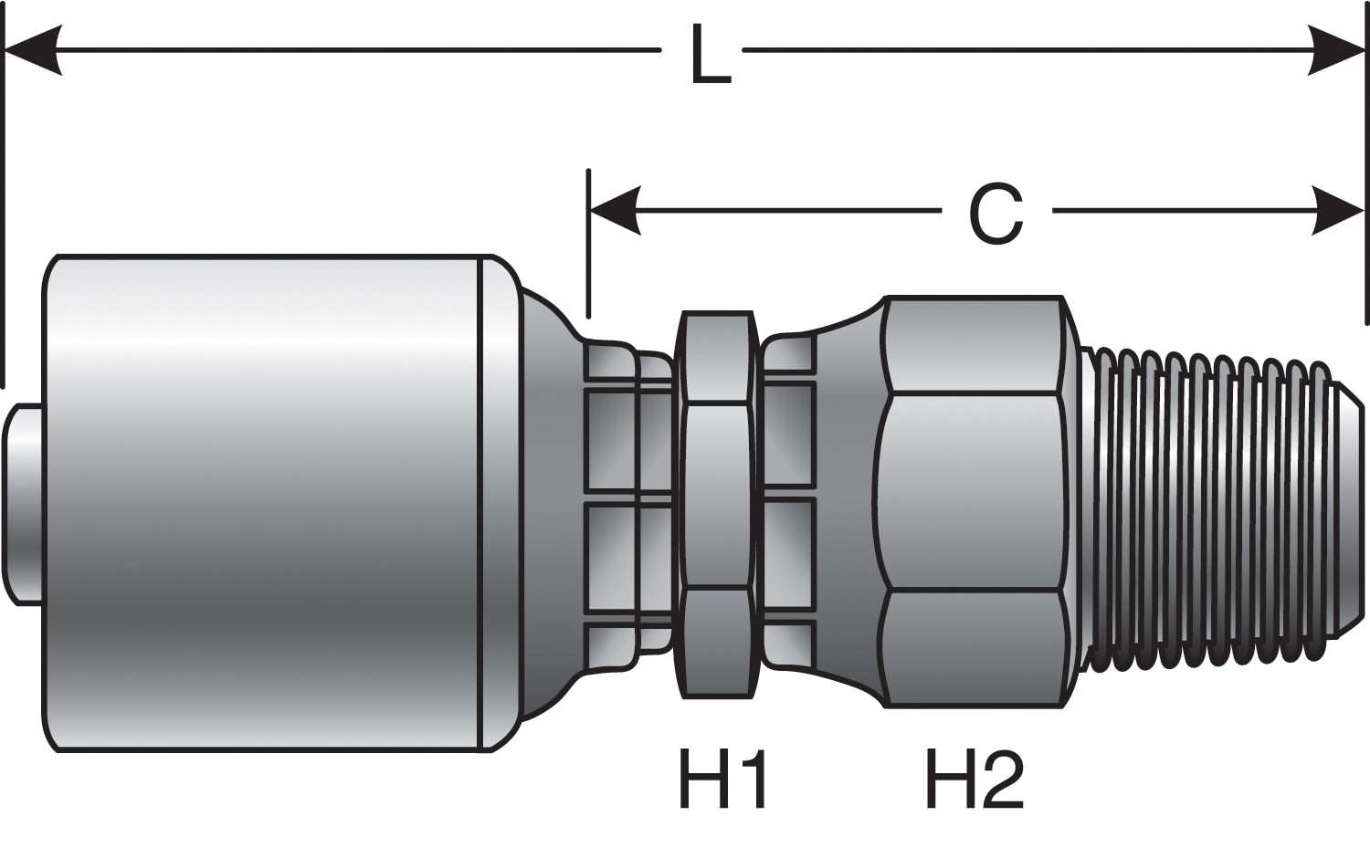 Top View of Adapter GATES G25105-0406