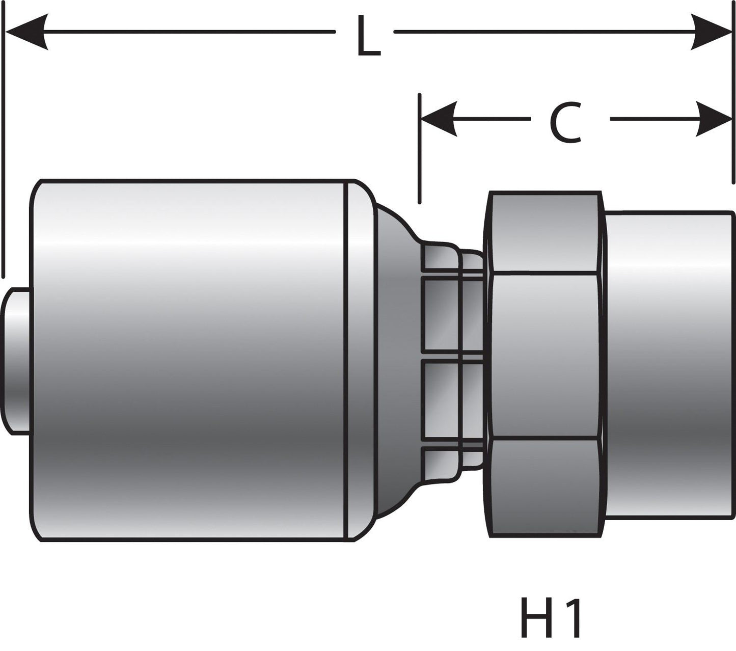 Top View of Adapter GATES G25110-0608